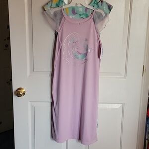 Carter's girls 2-piece set, mermaid  nightgowns, size 12-14. NWT.